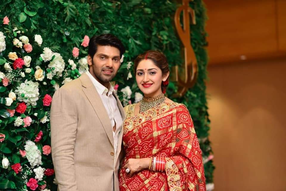 AryaSayyeshaa (Sayesha) marriage reception The couple hosts a post