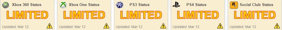 GTA 5 Online servers down for maintenance. GTA 5 Online