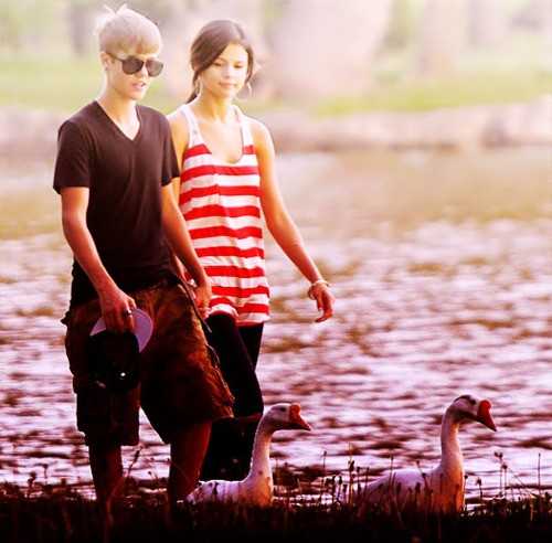 Justin Bieber and Selena Gomez