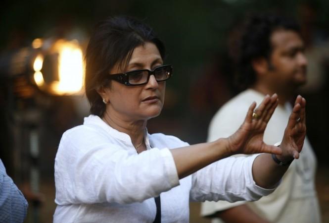Director Aparna Sen gestures during the shooting of her film Aparna Sen