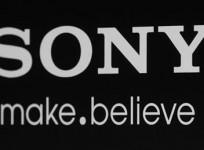 The Sony logo and slogan are pictured on a backdrop at a special screening of the new film ''Colombiana'' in Los Angeles, California
