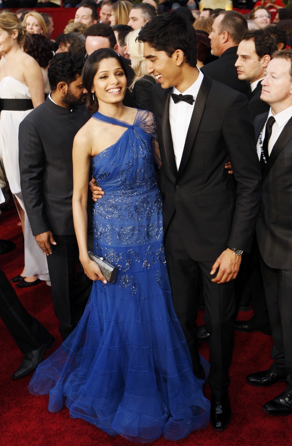Freida Pinto and Dev Patel