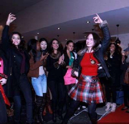 Kanishtha Dhankhar with other contestants for the Kanishtha Dhankhar