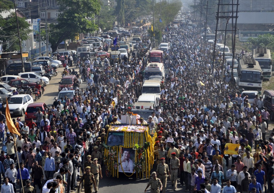 Bhupen Hazarika's funeral procession