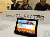 Samsung Galaxy Tablet device on display