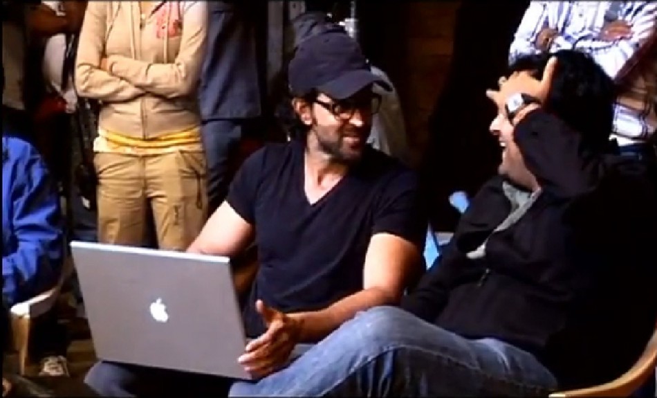 A screenshot of making of Chikni Chameli video clip. Making of Chikni Chameli