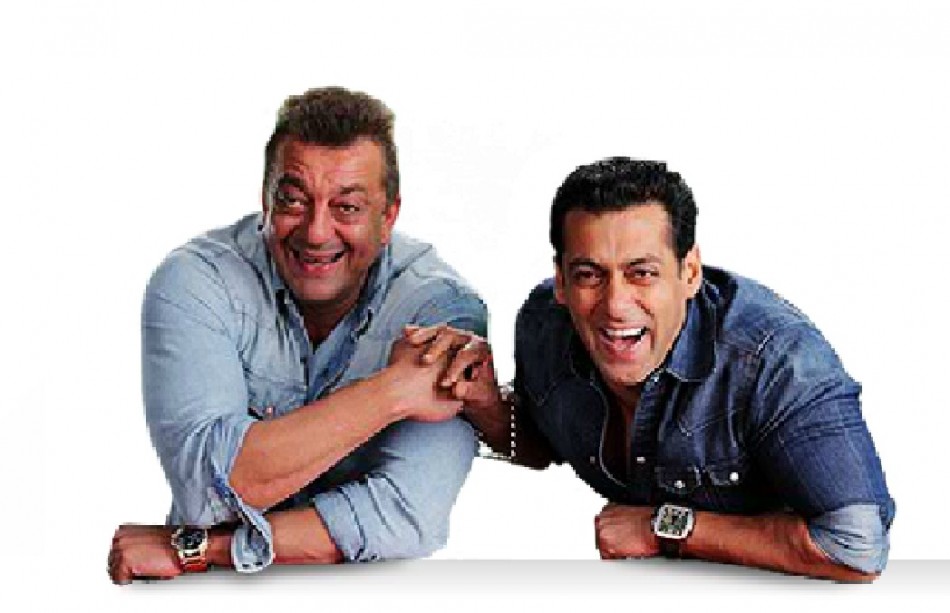 Bigg Boss 5 co-hosts and Bollywood actors Sanjay Dutt (L) and Salman Khan. Sanajay Dutt and Salman Khan
