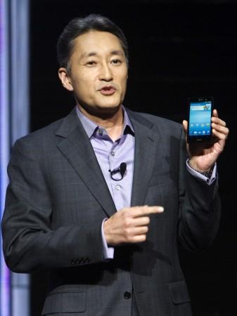 Sony CEO Kaz Hirai Holding Xperia S