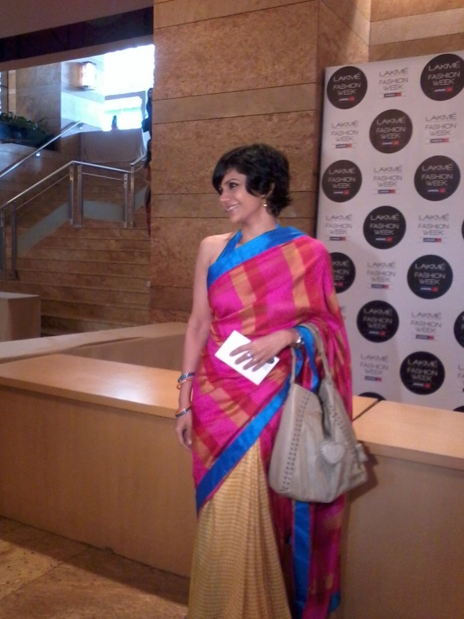 Actress Mandira Bedi at the opening day of the Lakme Fashion Week Summer/ Resort LFW Summer/ Resort- 2012