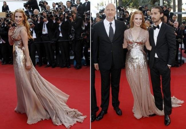 Cast member Jessica Chastain arrives on the red carpet for the screening of the film