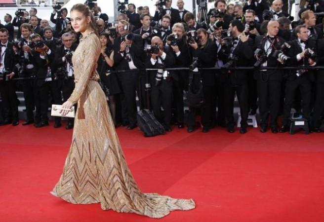 Model Barbara Palvin arrives on the red carpet for the screening of the film