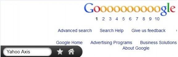 Yahoo Axis toolbar Yahoo Axis toolbar