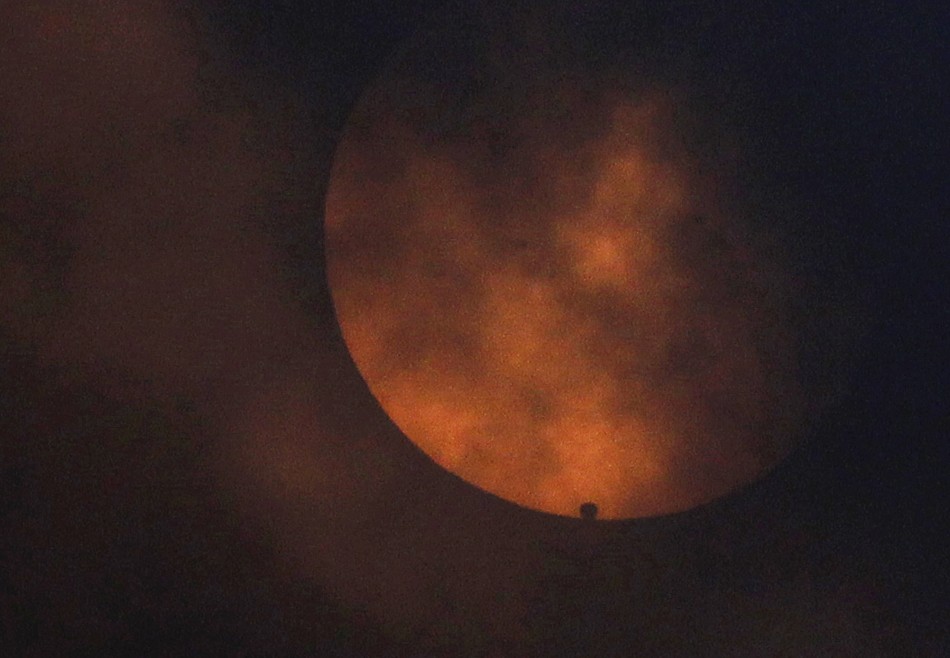 Venus starts its transit across the sun as seen from Newcastle. Venus starts its transit across the sun as seen from Newcastle