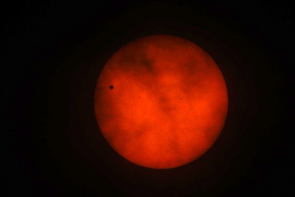 Planet Venus transits across the sun in Singapore. Venus Transition seen in Singapore
