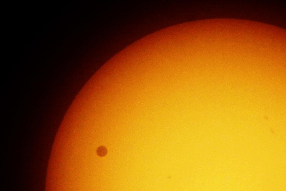 Venus was witnessed as a small black dot slowly drifting across the golden disk of the Sun for nearly seven hour, an once-in-a-lifetime view that Earthlings won’t see again until 2117. Venus Transit 2012