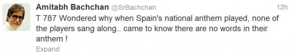 Amitabh Bachchan's 787 tweet. Amitabh Bachchan's 787 tweet.
