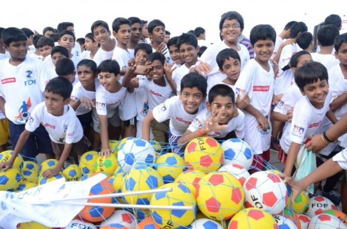 Kids At Football Marathon. Image: Scribes INC Kids At Football Marathon. Image: Scribes INC