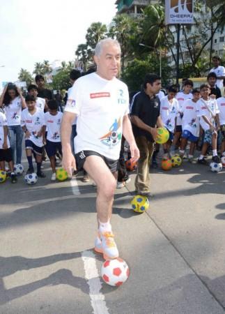 Bollywood actor Dalip Tahil At Football Marathon. Image: Scribes INC Bollywood actor Dalip Tahil At Football Marathon. Image: Scribes INC