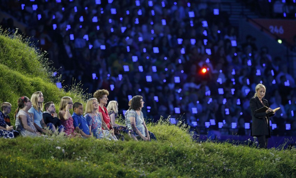 Performers take part in the opening ceremony of the London 2012 Olympic Games. London 2012 Olympic