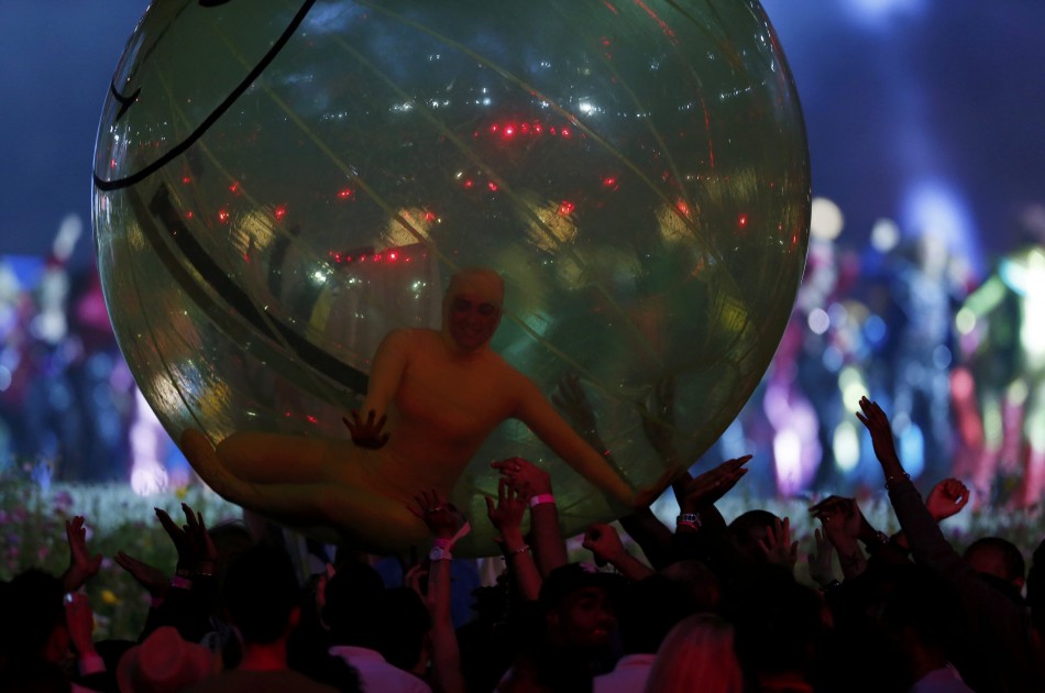 Performers take part in the opening ceremony of the London 2012 Olympic Games. London 2012 Olympic