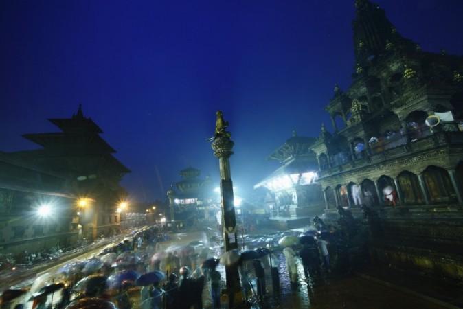 Devotees stand in a queue in front of the Krishna Temple during the Krishna Janmashtami festival in Lalitpur (Reuters) Janmashtami