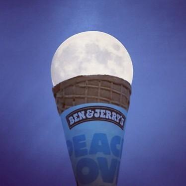 A blue moon occurs once every 2.7 years. (Twitter) blue moon