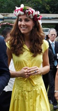 Kate Middleton’s Fashion Recap: Duchess Looks Like a Pacific Princess in Brights and Floral Garlands