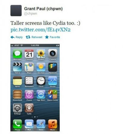 Screen shot of Grant Paul's tweets on iPhone 5 jailbreaks Screen shot of Grant Paul's tweets on iPhone 5 jailbreaks