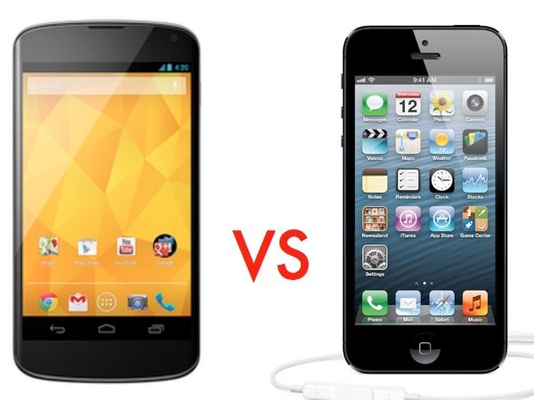 Google Nexus 4 vs Apple iPhone 5