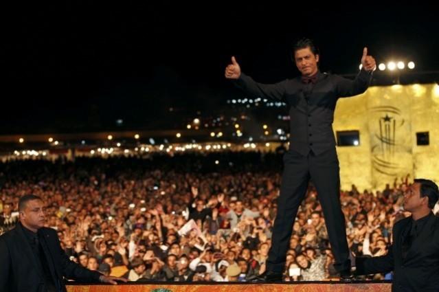 Shahrukh Khan poses for photographers during the tribute to Hindi cinema at the 12th Marrakech International Film Festival. (REUTERS) Shahrukh Khan