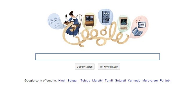 Google doodle commemorates 197th anniversary of Ada Lovelace