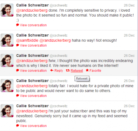 Screen Shot of Callie Schweitzer's Twitter Page Screen Shot of Callie Schweitzer's Twitter Page