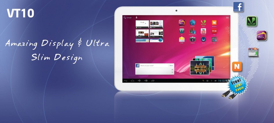 Videocon 10-inch VT10 Android Tablet