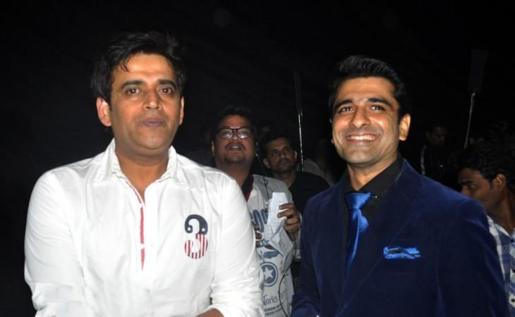Ravi Kishan and Ejaaz Khan at the CCL Glam Night Party Celebrity Cricket League 2013