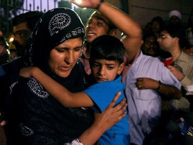 Afzal Guru’s wife Tabassum and son Ghalib.