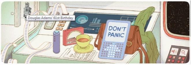 Google Commemorates Douglas Adams’ 61st Birthday with Interactive Doodle Google Commemorates Douglas Adams’ 61st Birthday with Interactive Doodle