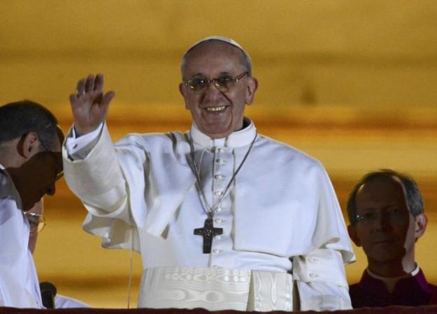 Newly elected Pope Francis, Cardinal Jorge Mario Bergoglio of Argentina appears on the balcony of St. Peter's Basilica at the Vatican Pope Francis I