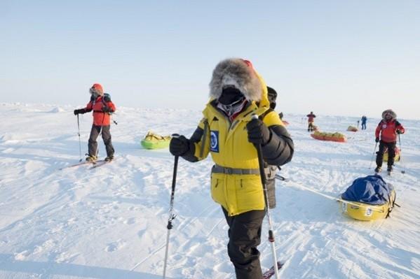 Greenpeace activists set out for North Pole expedition (Credit: Greenpeace) Greenpeace activists set out for North Pole expedition