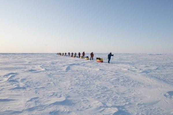 Greenpeace activists on an expedition to North Pole (Credit: Greenpeace) Greenpeace activists on an expedition to North Pole (Credit: Greenpeace)