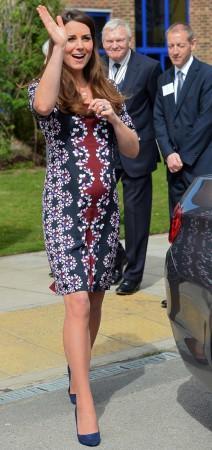 Britain's Catherine, Duchess of Cambridge arrives to visit The Willows Primary School in the Wythenshawe district near Manchester Duchess of Cambridge