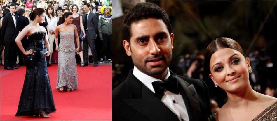 Aishwarya Rai and Abhishek Bachchan during the 63th Cannes Film Festival in May 2010 Aishwarya Rai