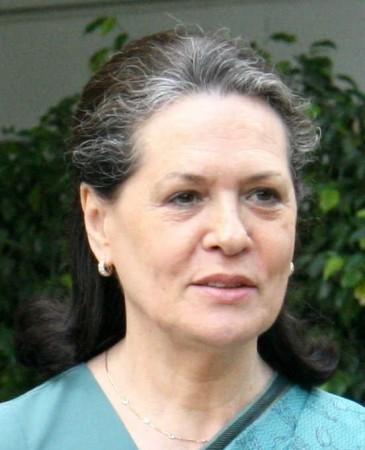 President of the Indian National Congress Sonia Gandhi