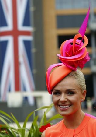 British singer Katherine Jenkins attends the first day of the Royal Ascot horse racing festival at Ascot. (Reuters) Stylish Hats
