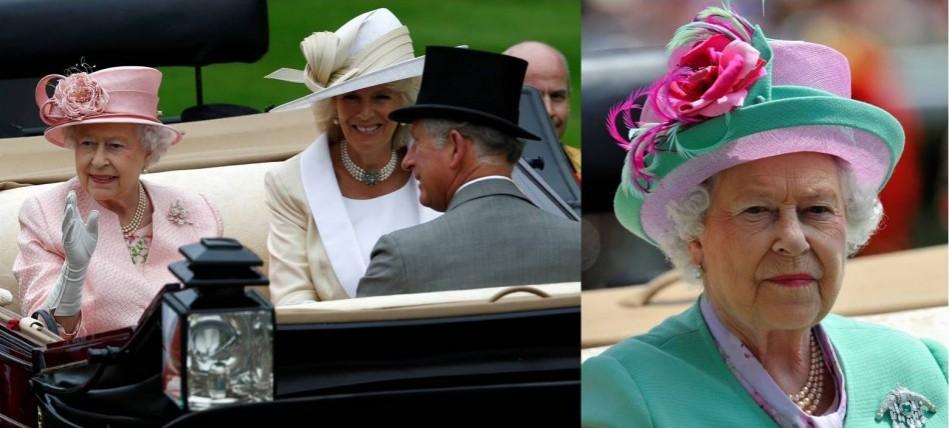 Britain's Queen Elizabeth, Prince Charles and Camilla Duchess of Cornwall arrive by carriage for the first day of the Royal Ascot horseracing festival at Ascot. (Reuters) Stylish Hats