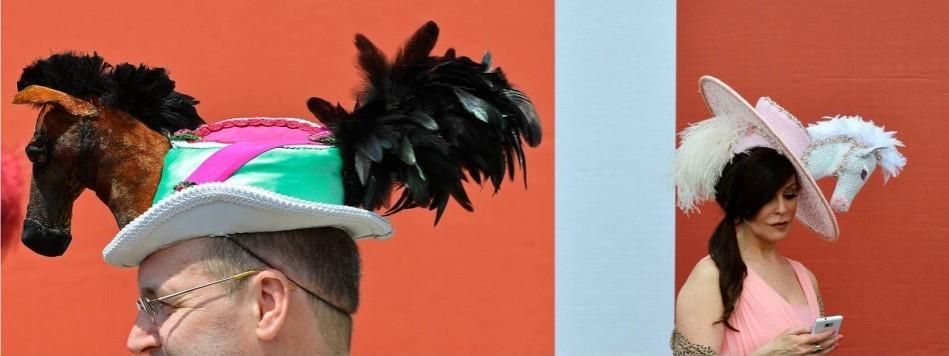Racegoer wear an equine-themed hat Stylish Hats