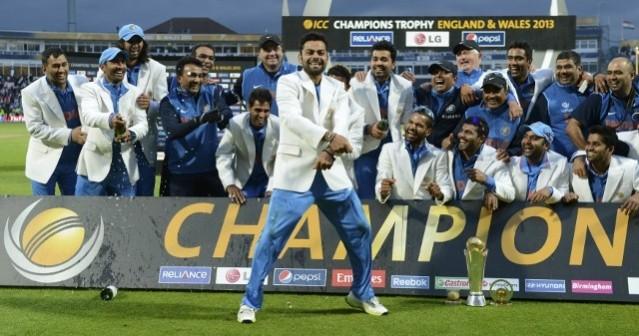 Virat Kohli does a little Gangnam Style as India celebrate their ICC Champions Trophy title win. Reuters India Champions Trophy
