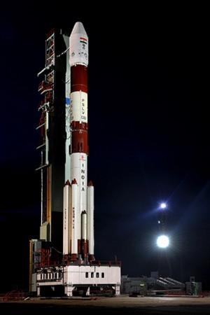 Full view of PSLV-C22 on first launch pad. PSLV-C22