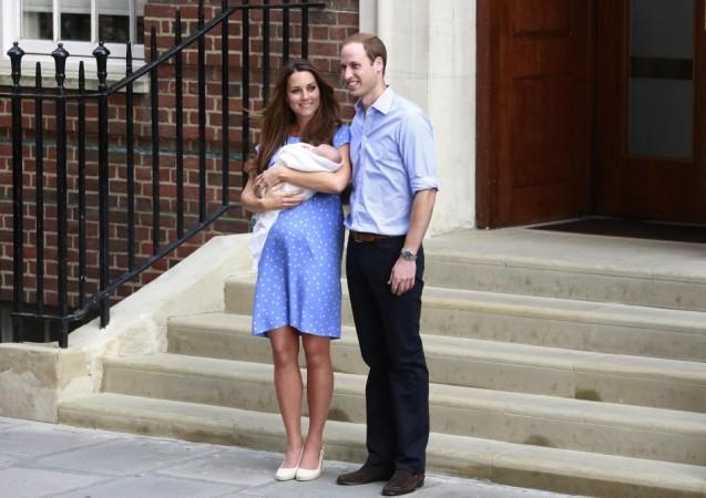 Britain's Prince William and his wife Catherine, Duchess of Cambridge appear with their baby son outside the Lindo Wing of St Mary's Hospital, in central London Royal Baby
