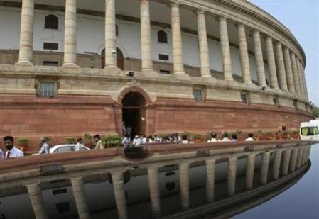 A view of the parliament building, New Delhi. Indian Parliament