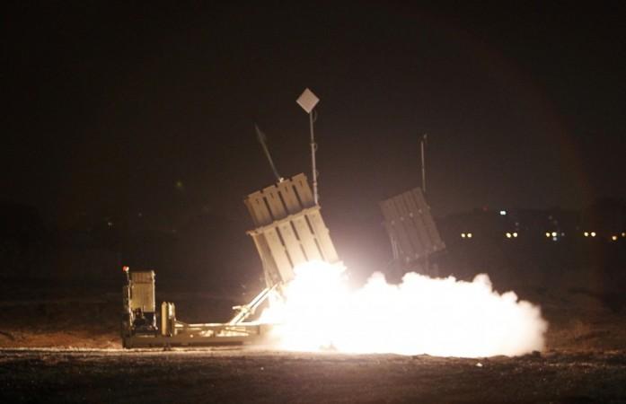 An Israeli Iron Dome in action. Iron Dome intercepts Eilat-bound rocket fired by ISIS militants